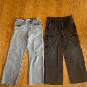 Girls size 12 wide leg jeans